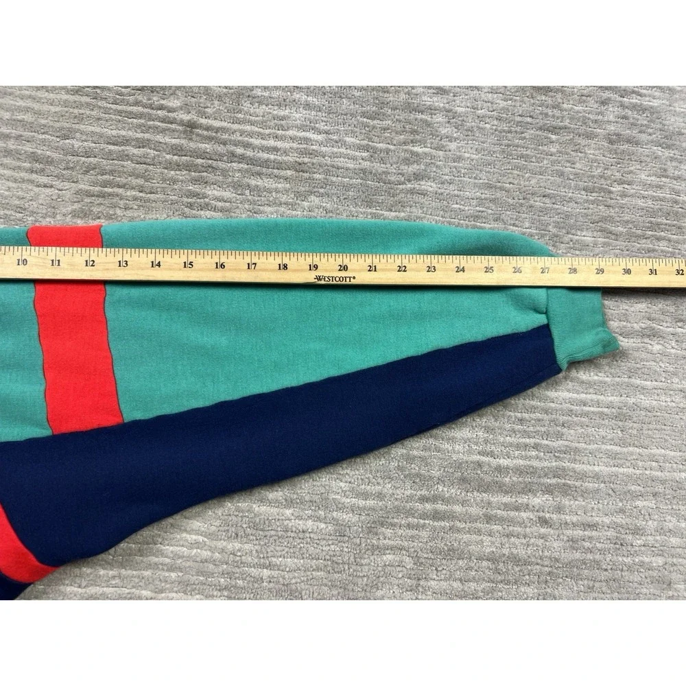 Galaxie II Track Sweater Mens Large Green Vintage 80s Full‎ Zip Acrylic